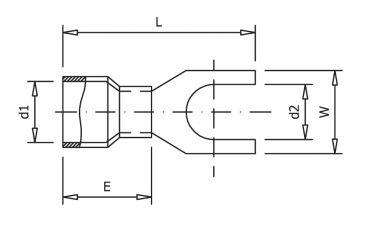 Kahvel kaabliking SV5.5-8; AWG 12-10; 4-6mm2, kollane